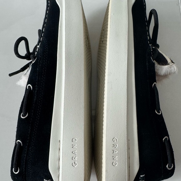 Cole Haan Women's GrandPro Rally Slipper Moccasin - Black Suede-Zebra Size 8 - Picture 8 of 11